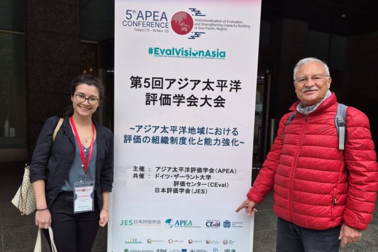 In leitender Funktion wirkten von Seiten des CEval Prof. Dr. Reinhard Stockmann und Tanja Stockmann an der Planung, Gestaltung und Durchführung der Konferenz mit.